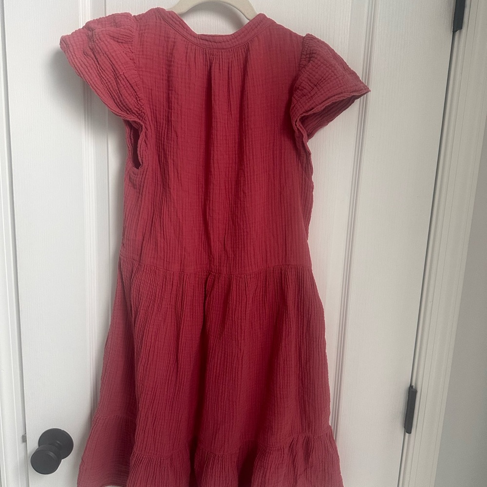 Nation Ltd gauze crinkle light red Dress
